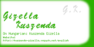 gizella kuszenda business card